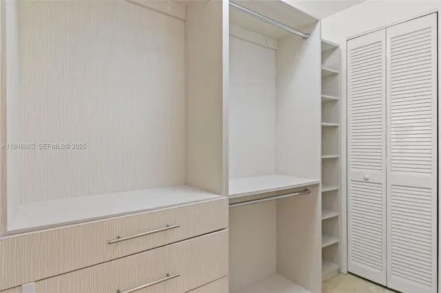 a close view of closet and utility room