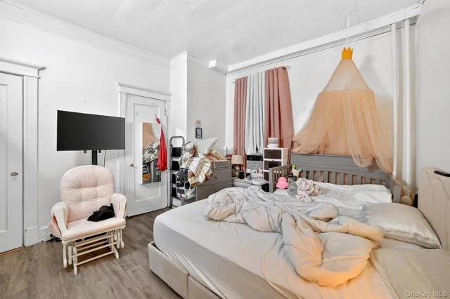 a bathroom with a sink vanity and a mirror