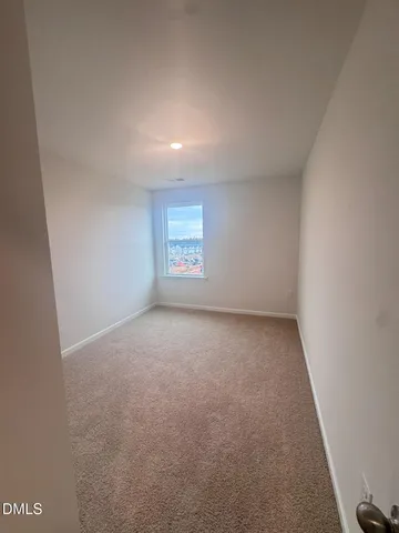 an empty room with closet