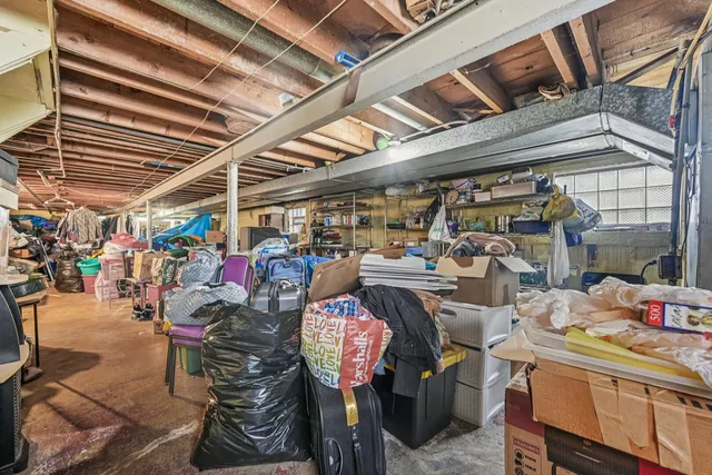 a view of a storage room