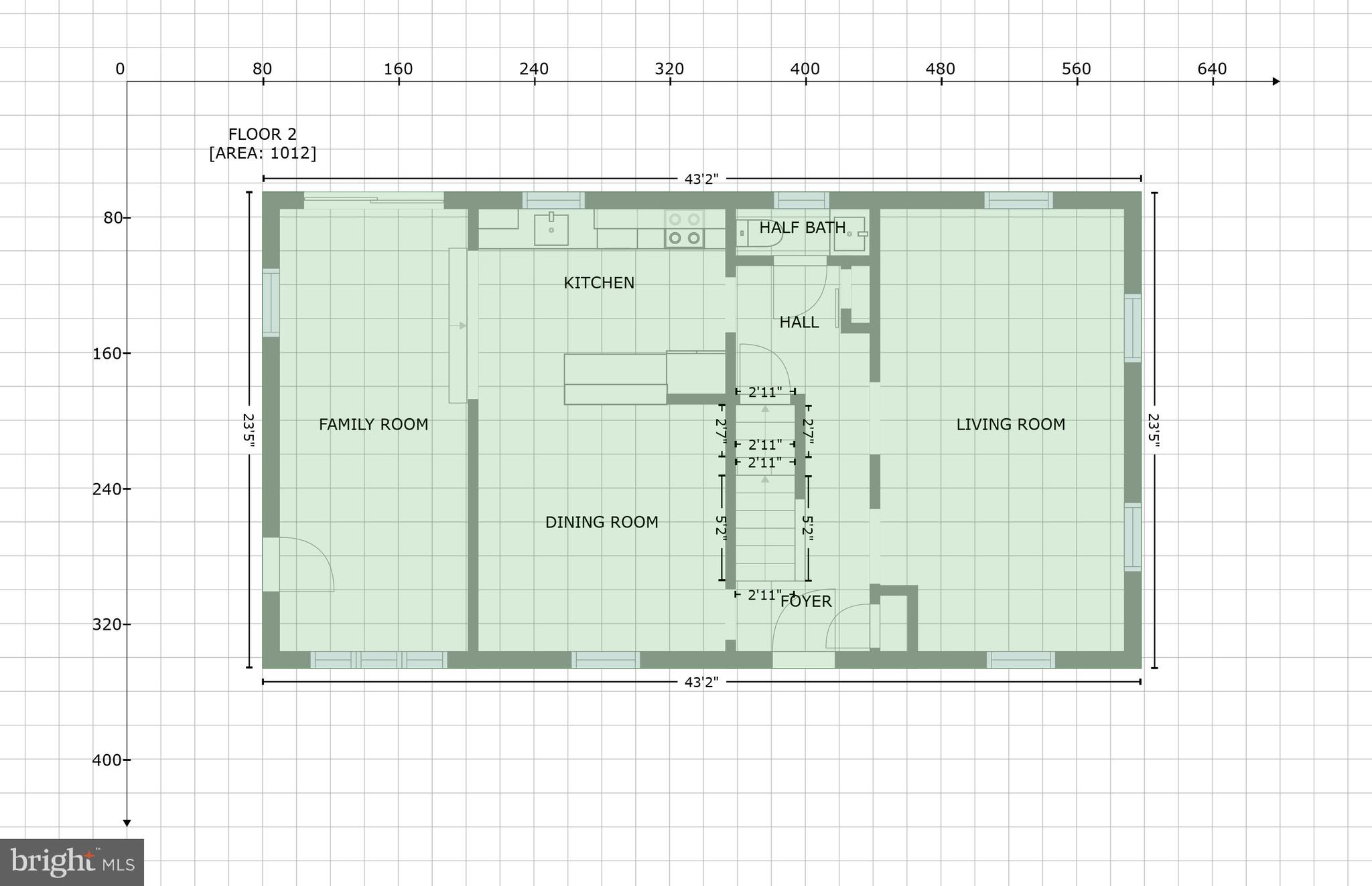 1019 Breezewick Road Baltimore, MD 21286 - Photo 52 of 54 GLA Floor Plan