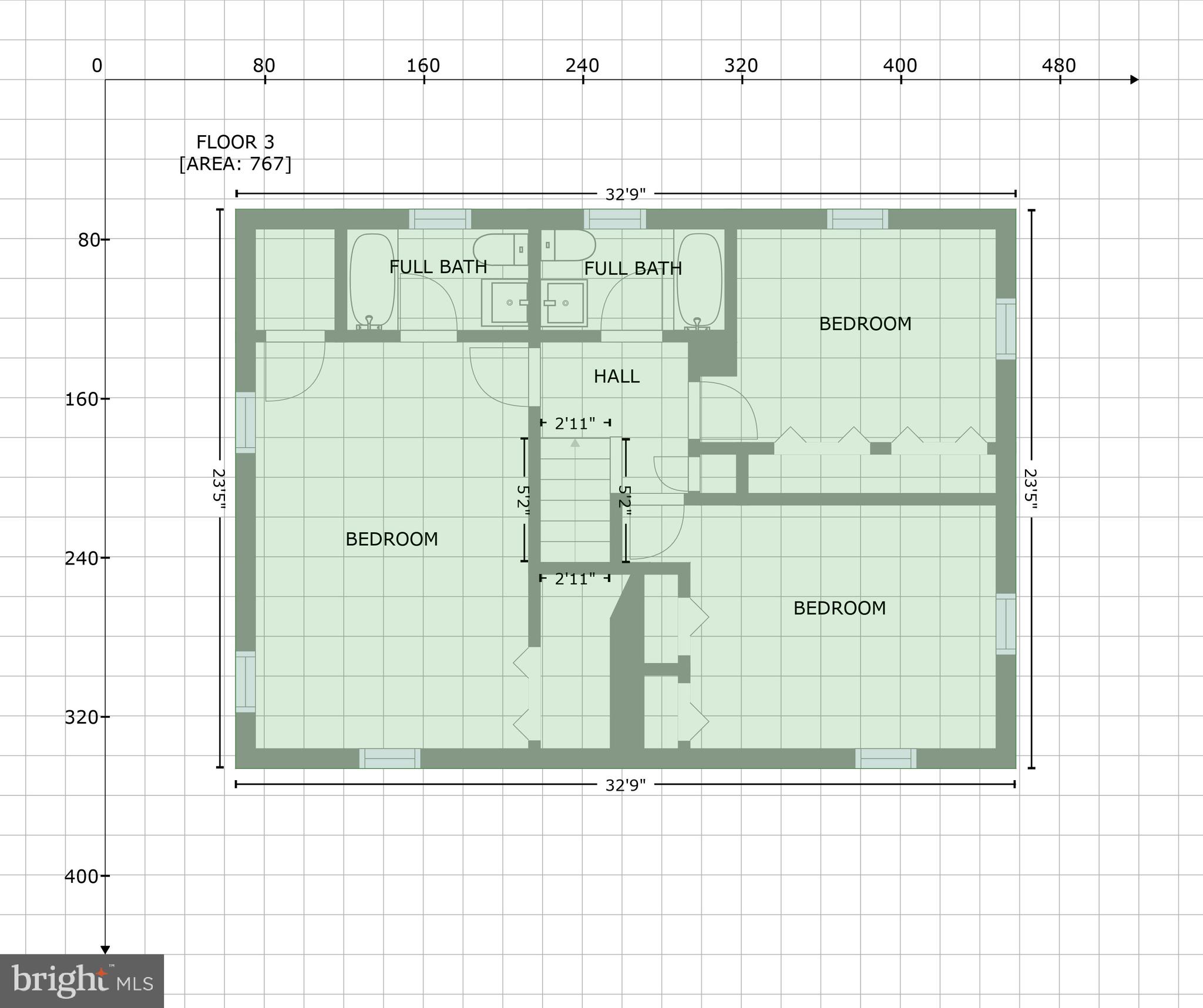 1019 Breezewick Road Baltimore, MD 21286 - Photo 53 of 54 GLA Floor Plan
