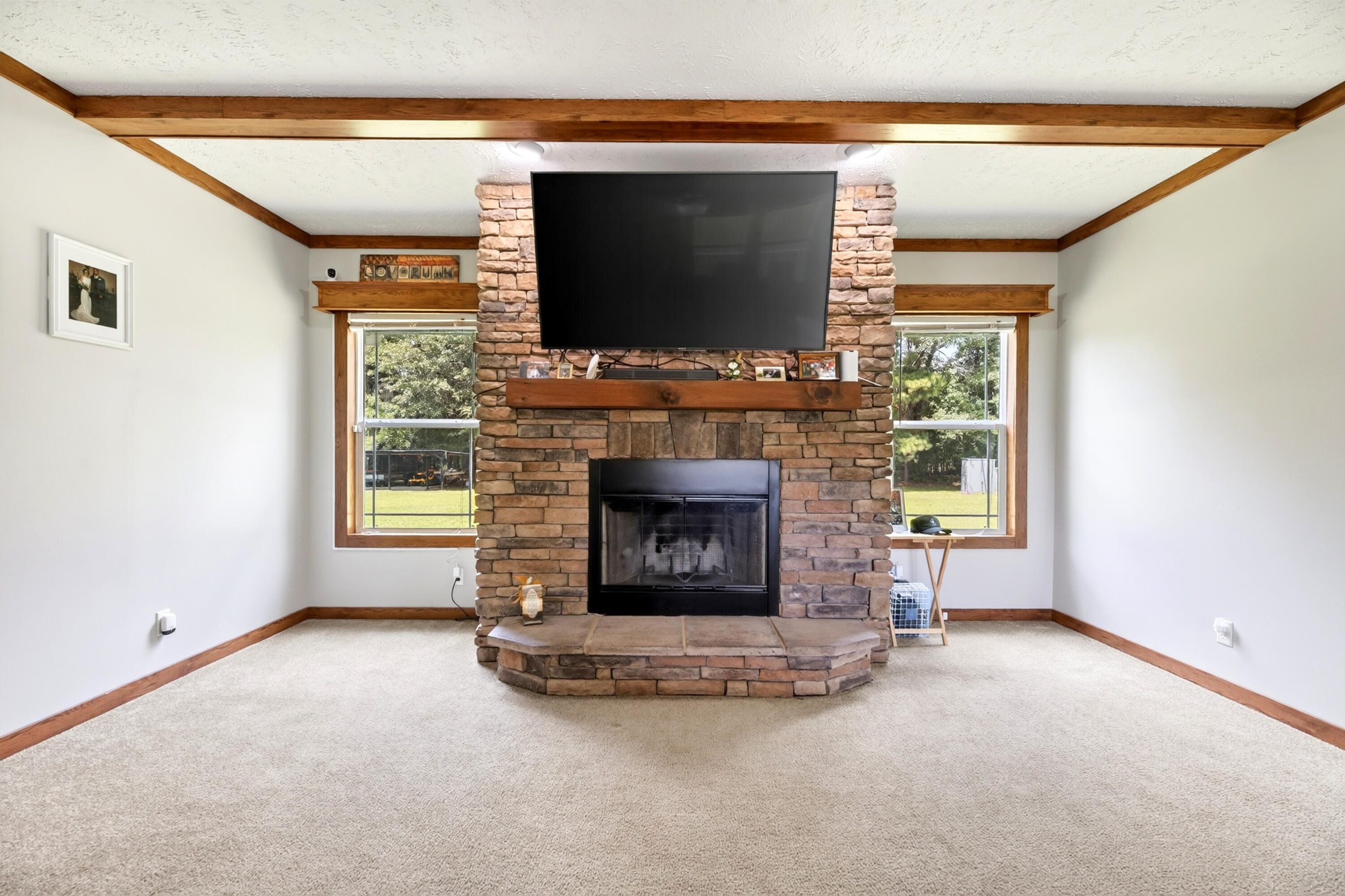 1331 North Brewington Road Manning, SC 29102 - Photo 21 of 62 STONE FACED WOOD BURING FP