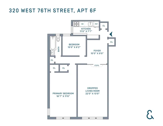 $1,225,000 | 320 West 76th Street, Unit 6F | Upper West Side