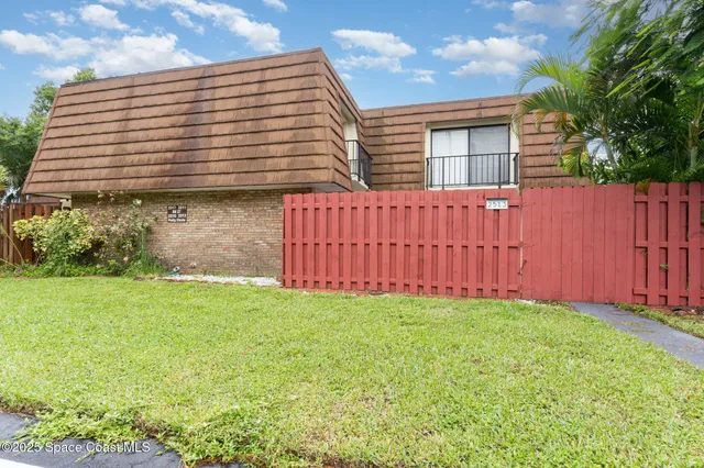 a backyard of a house