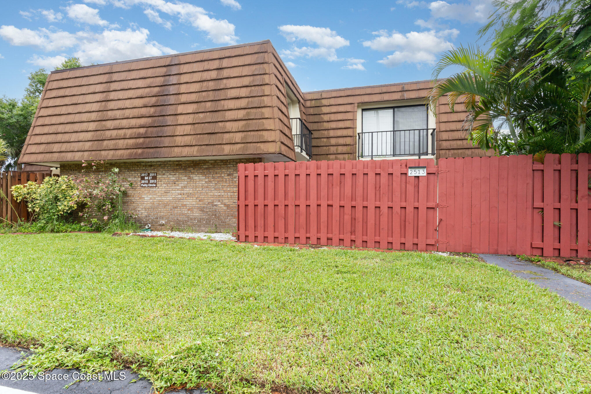 a backyard of a house