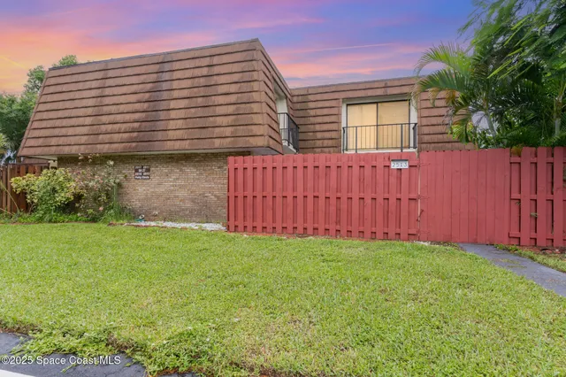 a backyard of a house