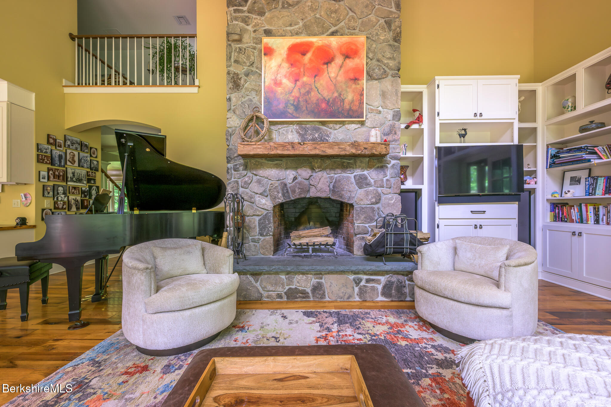 430 Lenox Road Richmond, MA 01254 - Photo 22 of 66 a living room with furniture and a fireplace