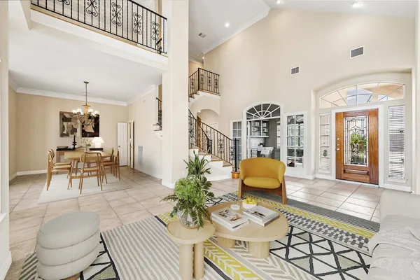 a view of a hallway with entryway