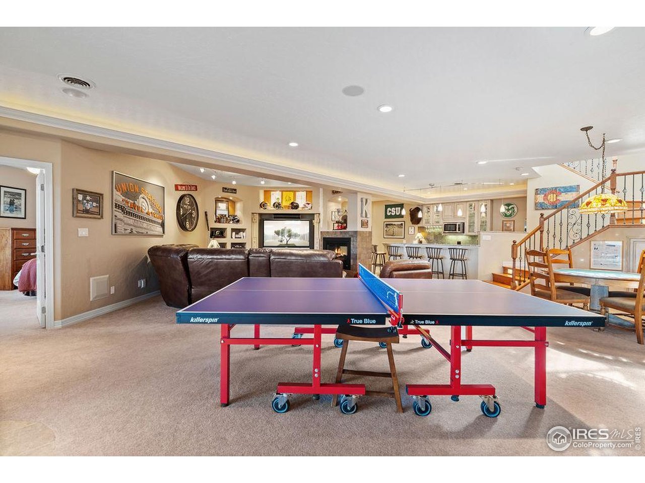 46 Sunset Lane Fort Morgan, CO 80701 - Photo 38 of 49 a living room with furniture pool table and a table