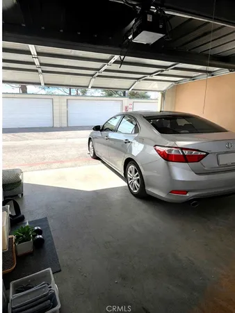 a car parked in garage