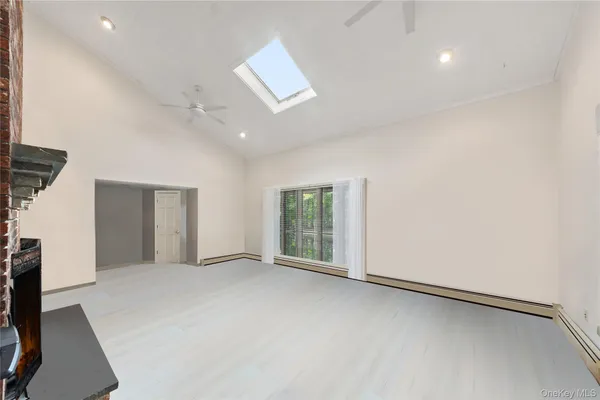 a view of a livingroom with a staircase