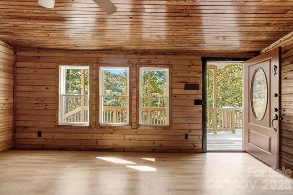 a view of front door with porch