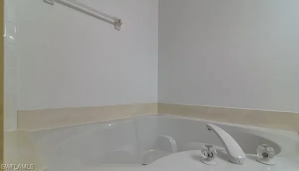 a close up of a bathtub