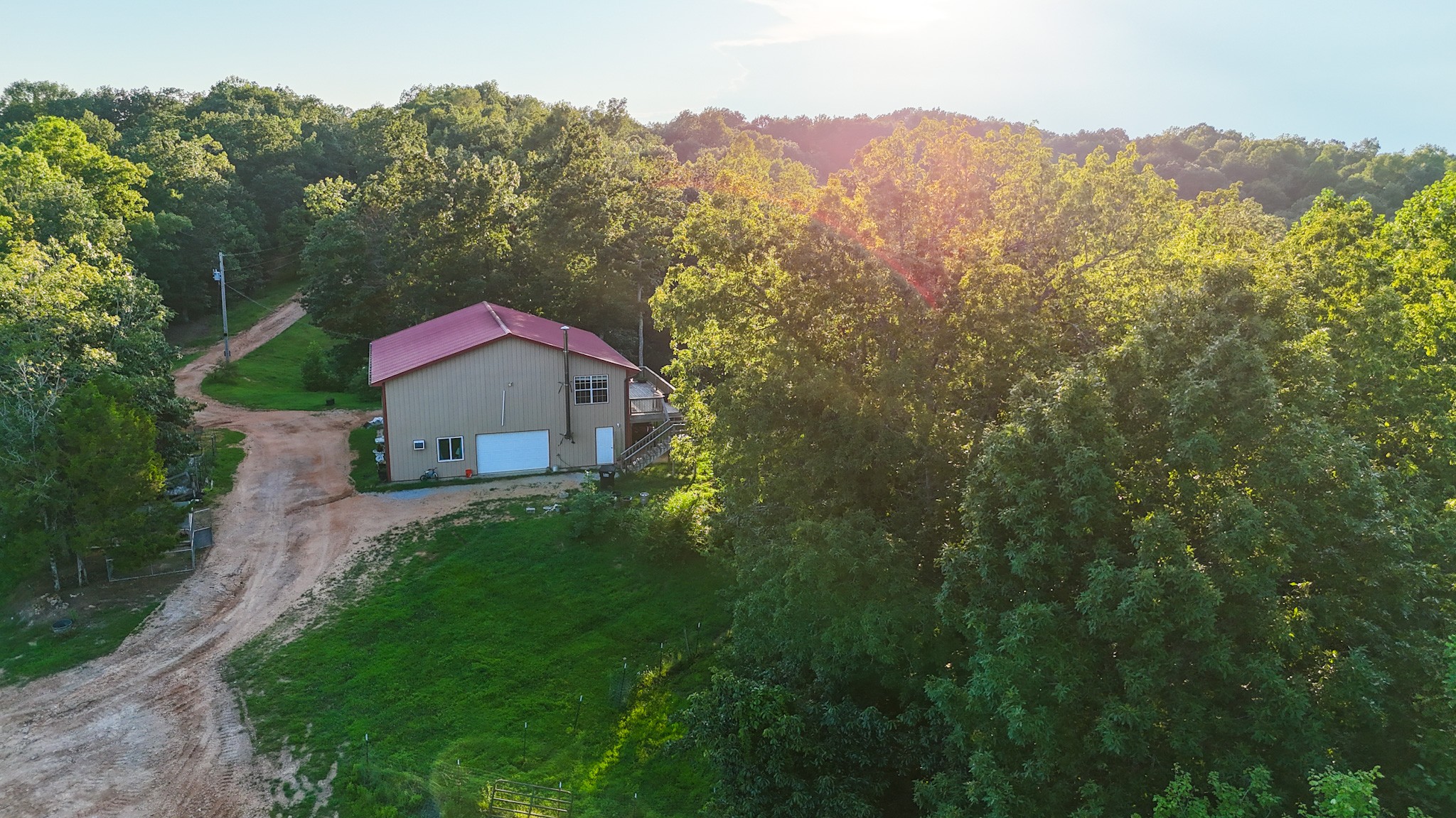 a aerial view of a house