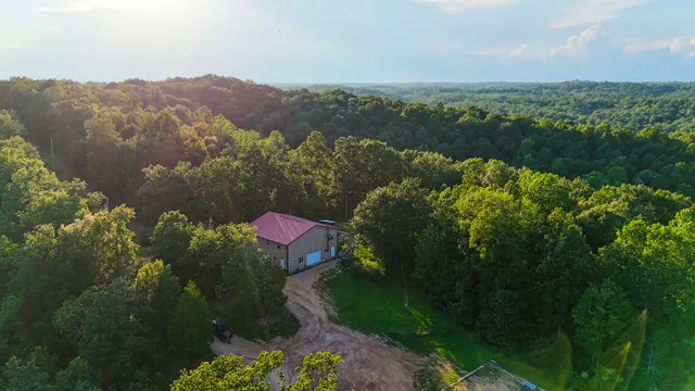 a view of a lake with a mountain