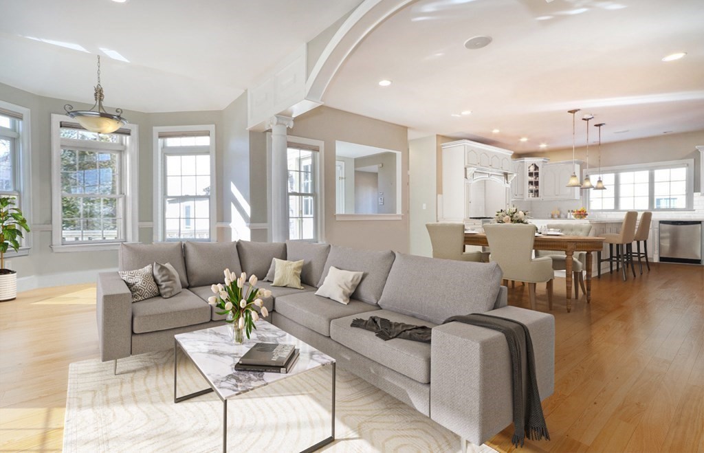 2 A Colonial Drive Arlington, MA 02474 - Photo 7 of 41 a living room with furniture and a large window