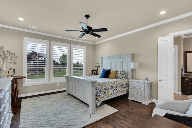 a room with a bed and a window