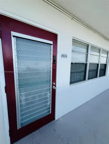 a view of front door