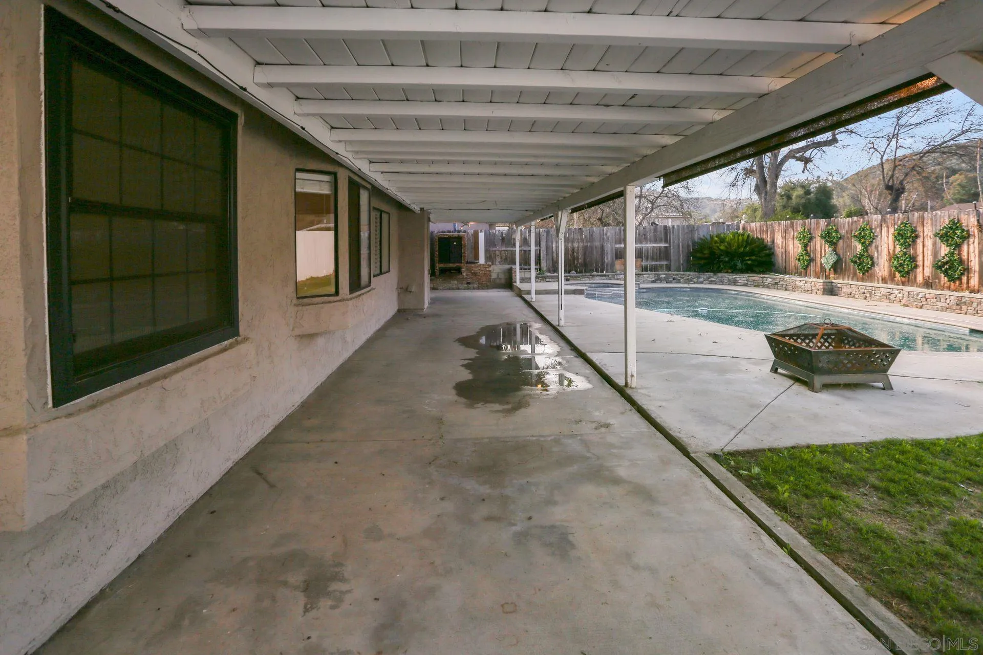 9260 Sombria Road Lakeside, CA 92040 - Photo 23 of 31 a view of a porch with wooden floor