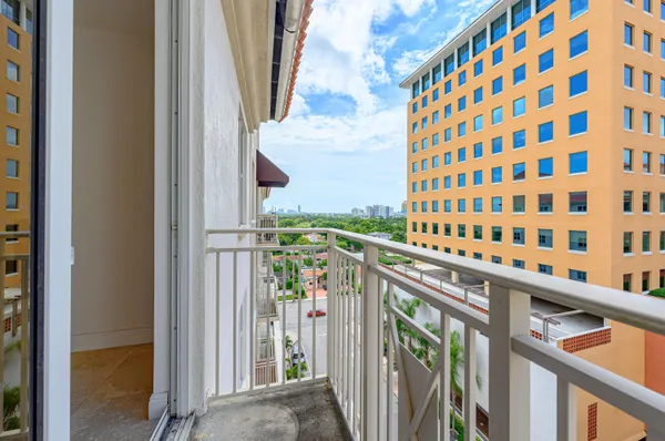 a view of a balcony