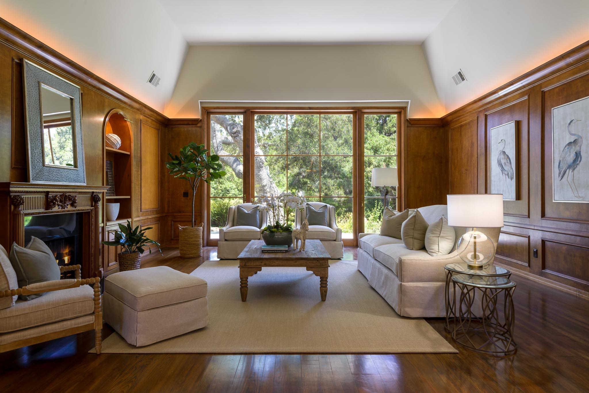 720 El Bosque Road Santa Barbara, CA 93108 - Photo 2 of 21 a living room with furniture and large windows