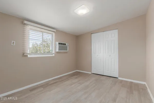an empty room with a window