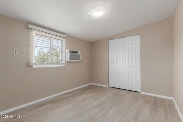 an empty room with a window