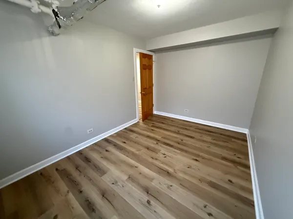 a view of room with empty racks