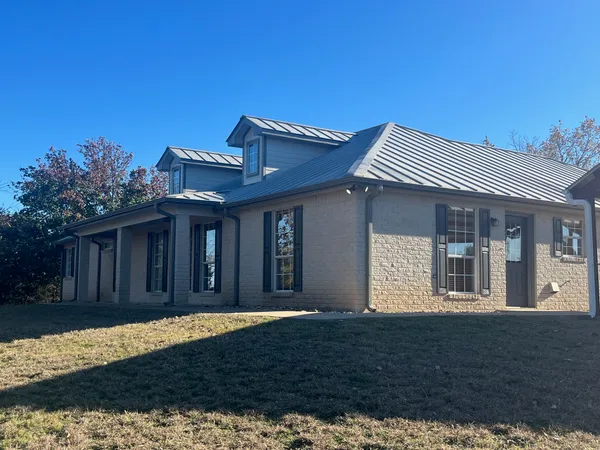 a front view of a house