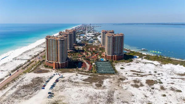 a view of a city with tall buildings