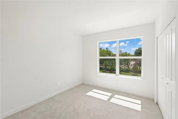 an empty room with a window