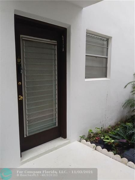 a view of entryway door