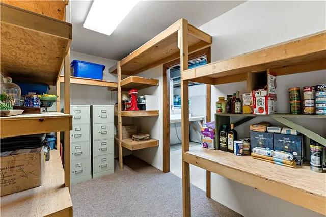 a view of storage and utility room