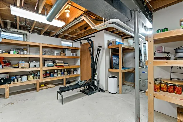 a view of storage and utility room