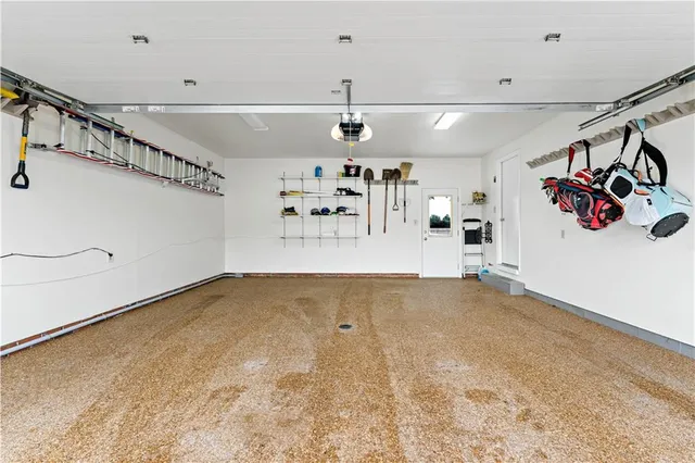 a view of a hallway with stairs