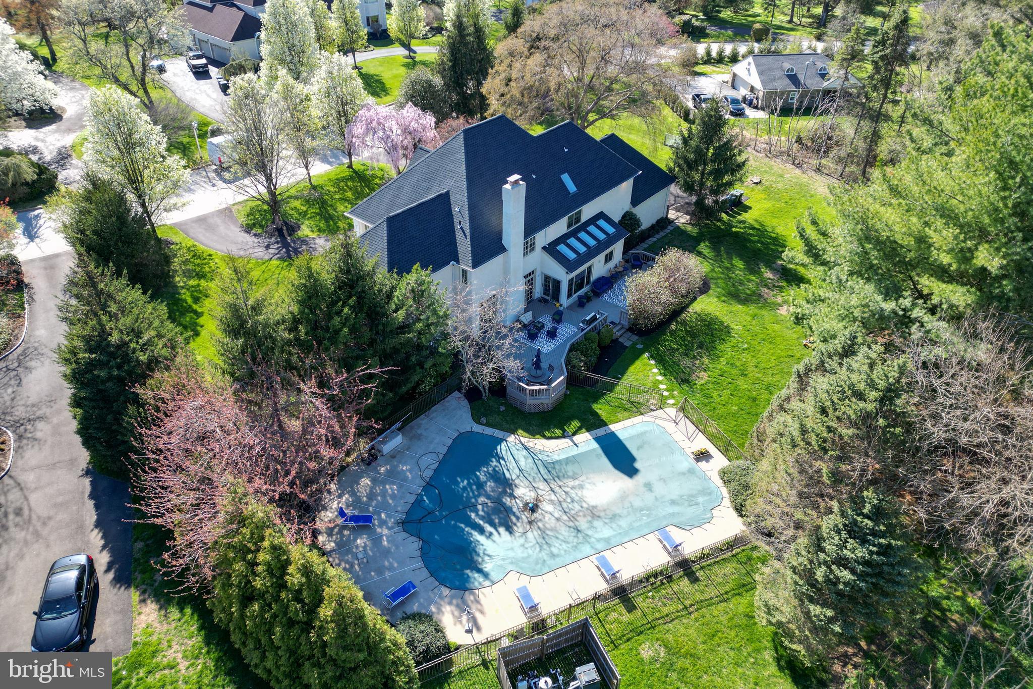 925 Morgan Road Jenkintown, PA 19046 - Photo 3 of 83 an aerial view of a house with a yard