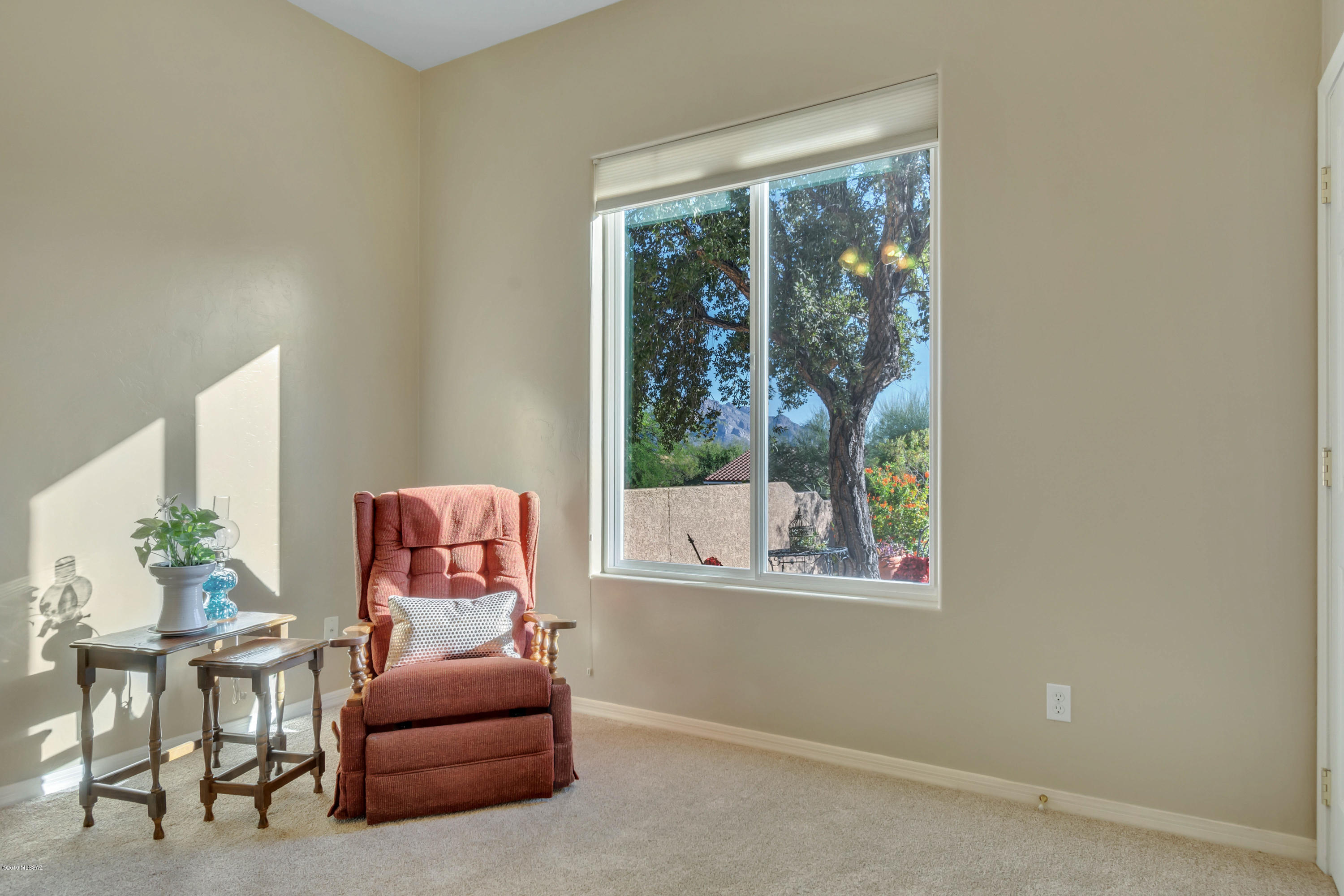 12682 North Spirit Mountain Road Oro Valley, AZ 85755 - Photo 33 of 40 a living room with furniture a window and a potted plant