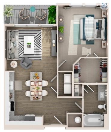 2180 Shadowood Parkway, Unit 434 Atlanta, GA 30339 - Photo 4 of 28 view of living room with furniture and wooden floor