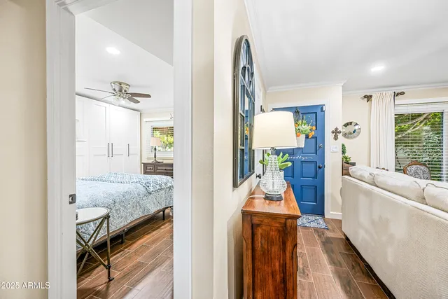 a very nice looking room with a large window