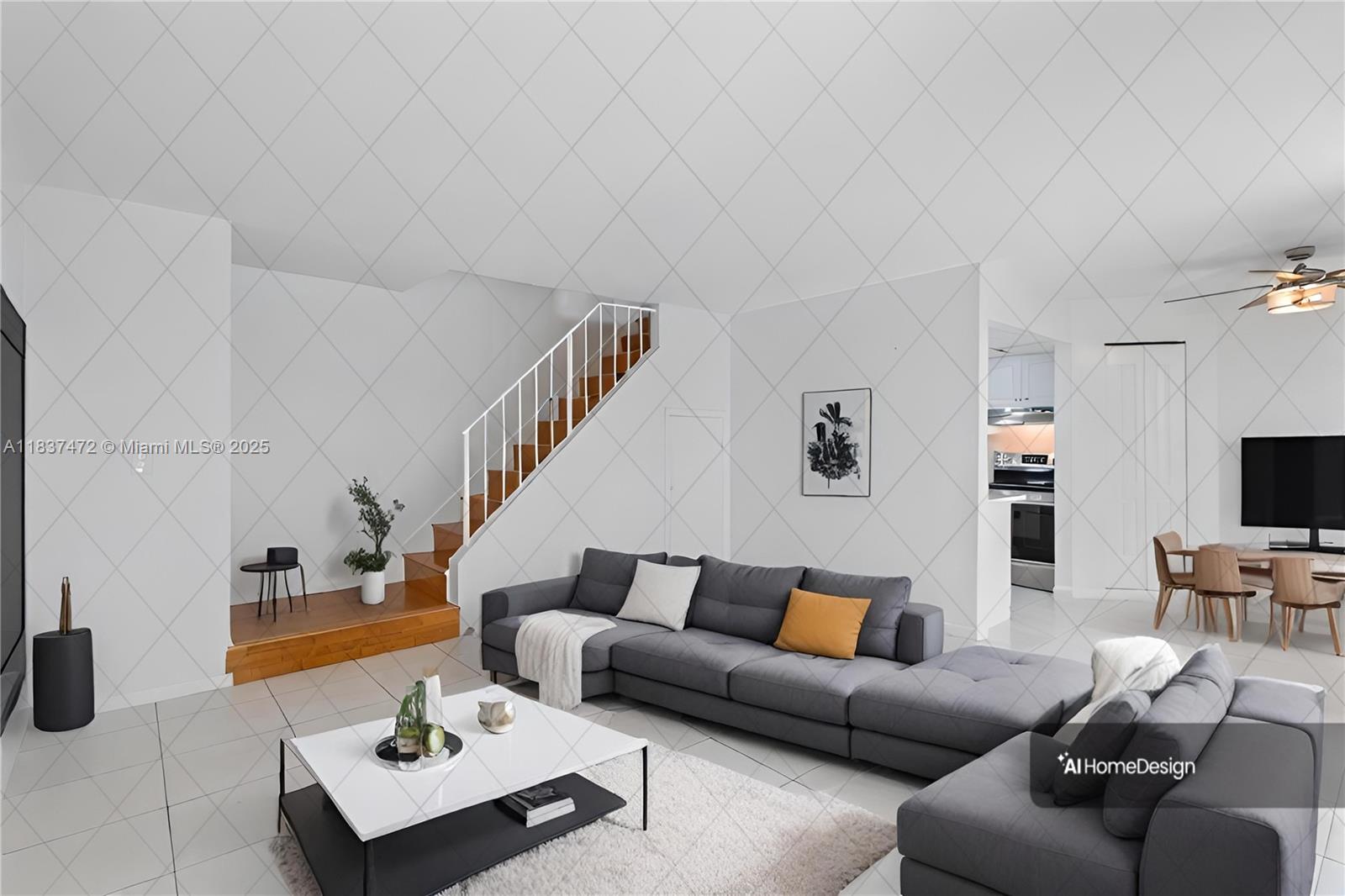 6603 Winfield Boulevard, Unit B2 Margate, FL 33063 - Photo 6 of 28 a living room with furniture and a flat screen tv