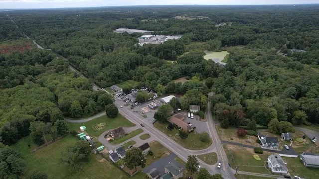 an aerial view of multiple house