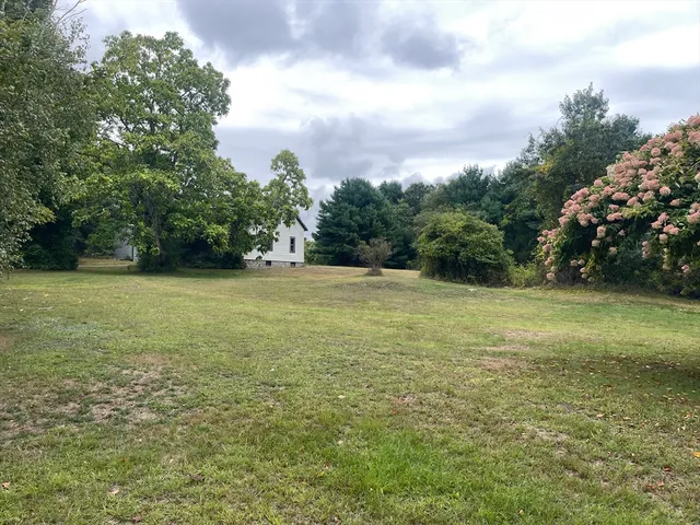 a view of a back yard of the house