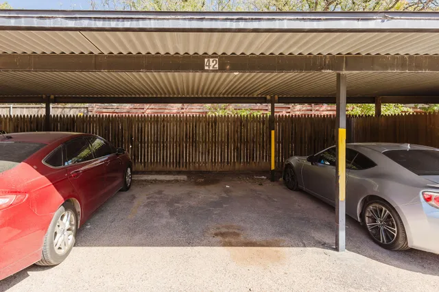 a car parked in garage