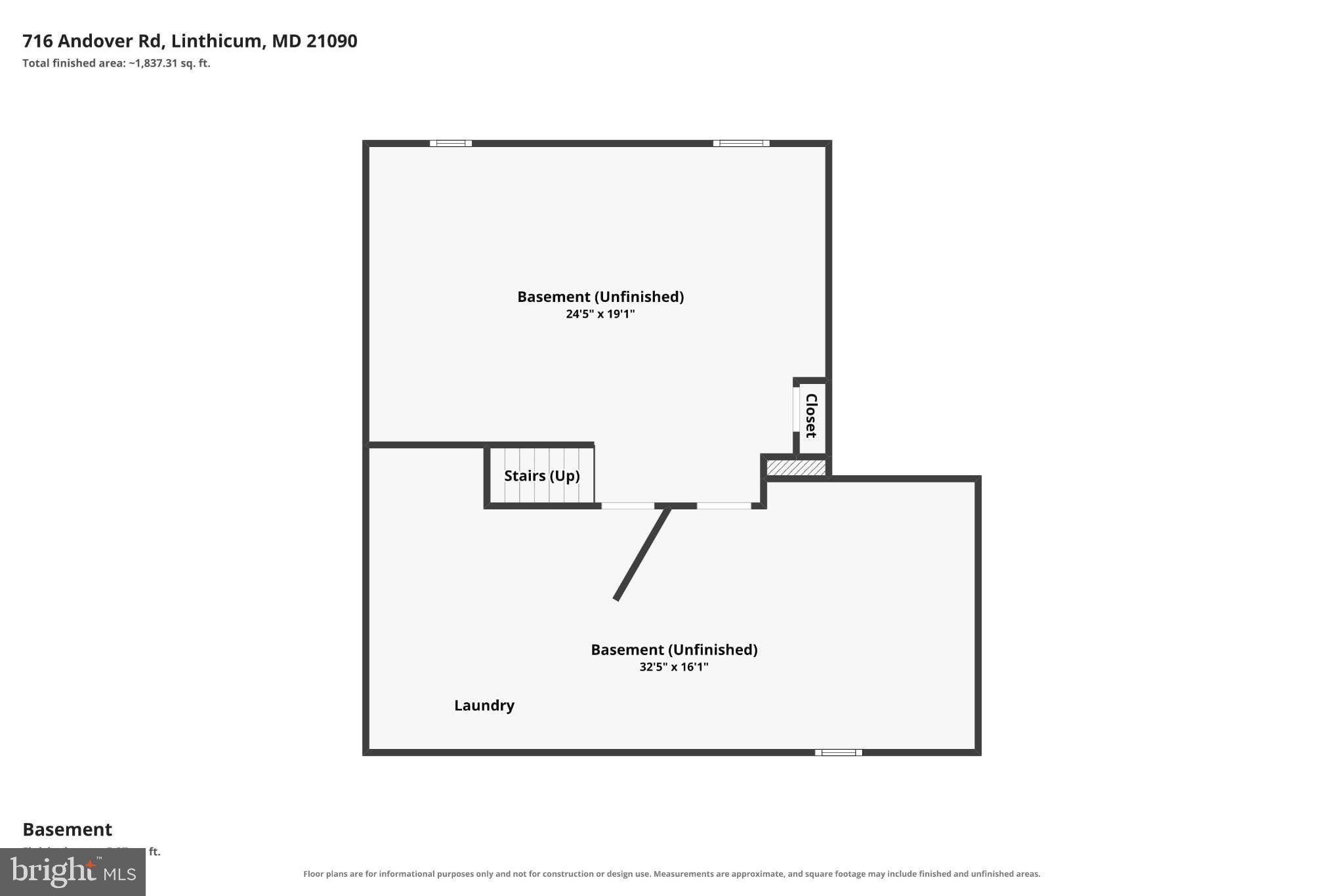 716 Andover Road Linthicum Heights, MD 21090 - Photo 48 of 48 a picture of a floor plan