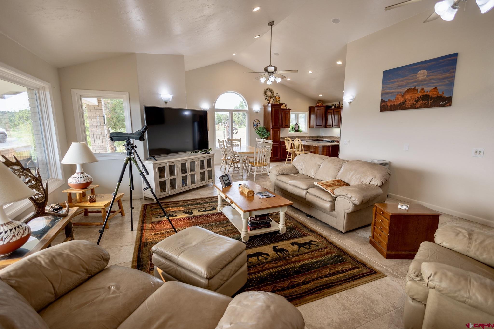 1253 3350th Road Crawford, CO 81415 - Photo 13 of 41 a living room with furniture and a flat screen tv