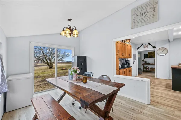 a workspace with wooden floor