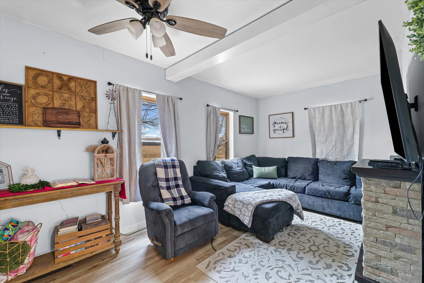 314 North 200 East Road Loda, IL 60948 - Photo 6 of 28 a living room with furniture and a flat screen tv