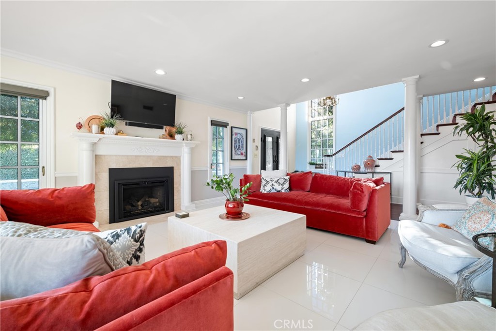 913 Sherlock Drive Burbank, CA 91501 - Photo 9 of 53 a living room with furniture fireplace and flat screen tv