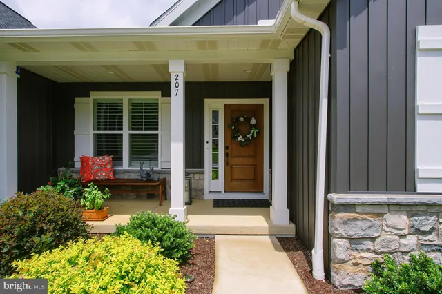 a front view of a house